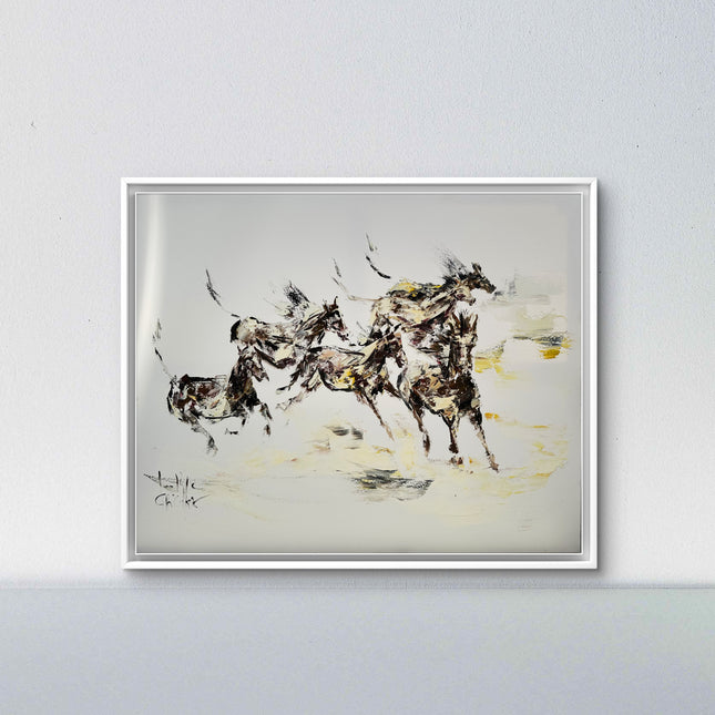 Galloping horses