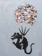 Parachuting Rat - Tribute to banksy XXL - Lasveguix