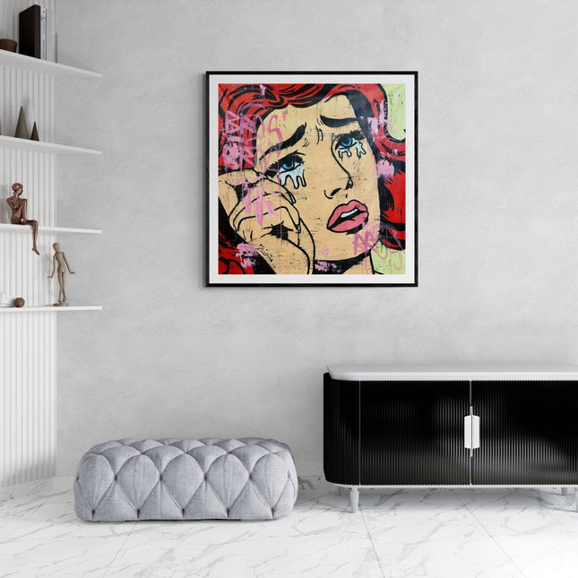 Rare Lichtenstein Street Art Girl 2 - Freda People