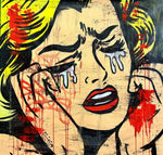 Rare Lichtenstein Street Art Girl - Freda People