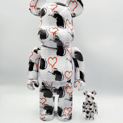 Banksy Love Rat Bearbrick - 400% & 100%