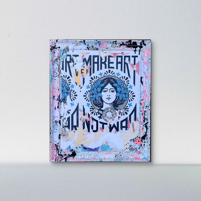 Make art not war White