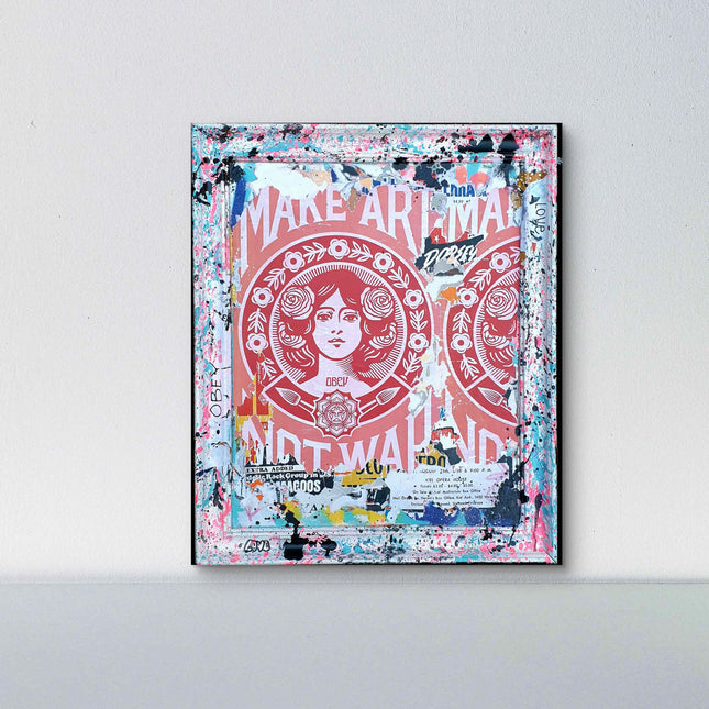 Make art not war Pink