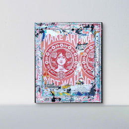Make art not war Pink