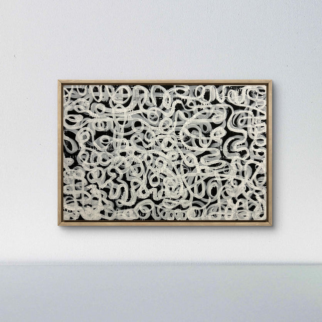 Abstrakt schwarz weiss XXL