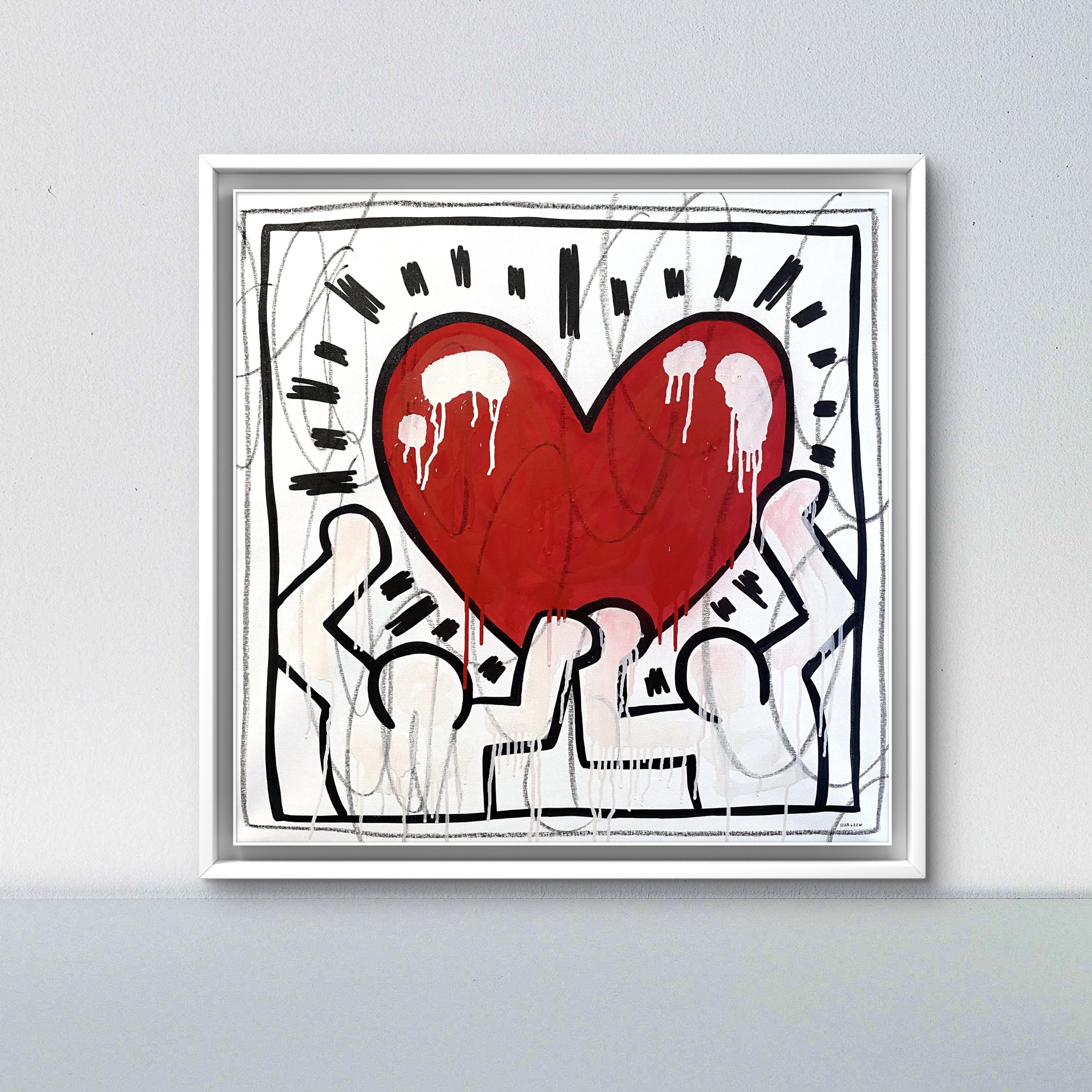 683 - Heart: Canvas Painting by artist Harleen