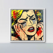 Rare Lichtenstein Street Art Girl