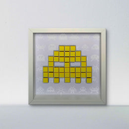 Ghost - Space invaders paper mosaïque - Jaune