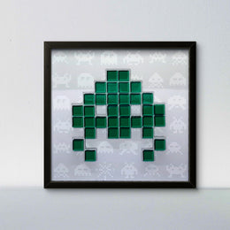 Toxic - Space invaders paper mosaïque - Vert