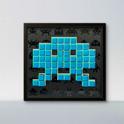 Lunar - Mosaico di carta Space Invaders - Blu