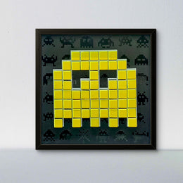 Sheller - Space invaders paper mosaïque - Jaune