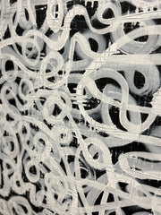Abstracto negro blanco XXL