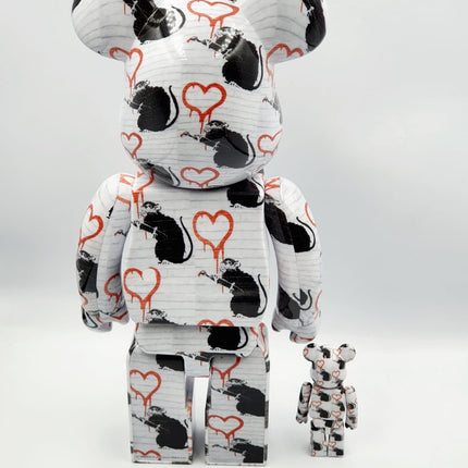 Banksy Love Rat Bearbrick - 400% & 100%