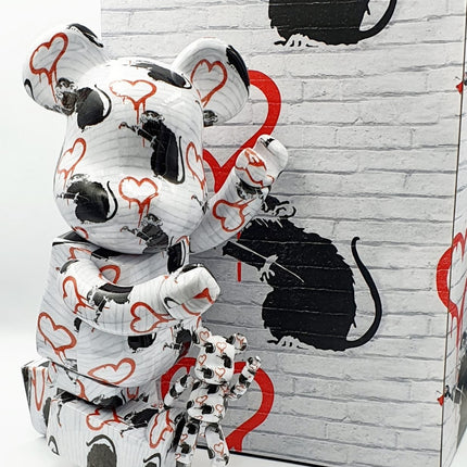 Banksy Love Rat Bearbrick - 400% & 100%