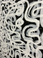 Abstracto negro blanco XXL