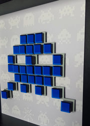 Ace - Space invaders paper mosaïque - Bleu