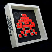 Jendell - Mosaico de papel Space Invaders - Vermelho