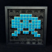 Lunar - Mosaico di carta Space Invaders - Blu