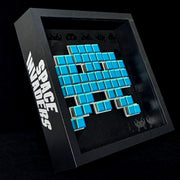 Lunar - Mosaico di carta Space Invaders - Blu