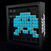 Lunar - Mosaico di carta Space Invaders - Blu