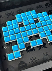 Lunar - Mosaico di carta Space Invaders - Blu