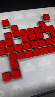 Perry - Space Invaders paper mosaic - Red
