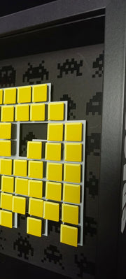 Sheller - Mosaico di carta Space Invaders - Giallo