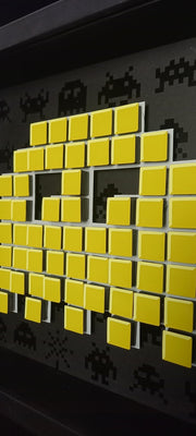 Sheller - Mosaico di carta Space Invaders - Giallo