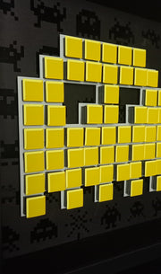 Sheller - Mosaico di carta Space Invaders - Giallo
