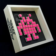 Tissa - Mosaico de papel Space Invaders - Magenta