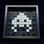 Toxic - Mosaico de papel Space Invaders - Blanco