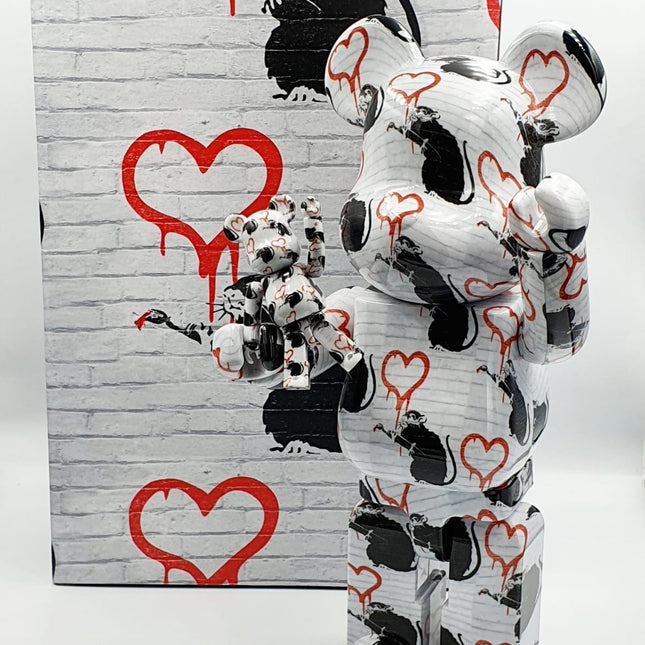 Banksy Love Rat Bearbrick - 400% & 100%