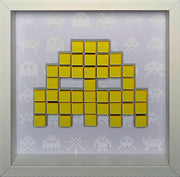 Ghost - Space invaders paper mosaïque - Jaune