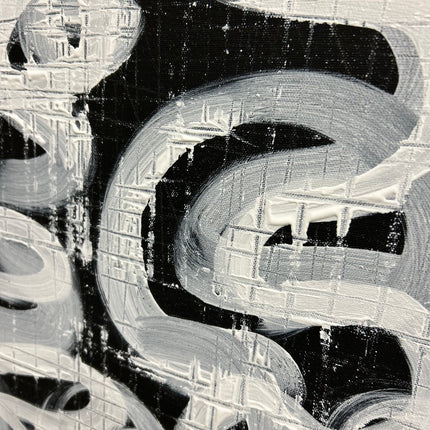 Abstrakt schwarz weiss XXL