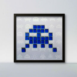 Ace - Space invaders paper mosaïque - Bleu