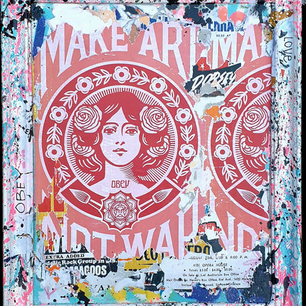 Make art not war Pink