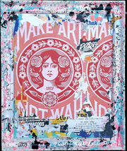 Make art not war Pink