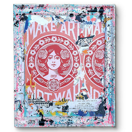 Make art not war Pink