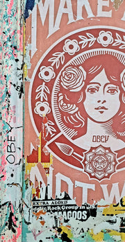 Make art not war Pink