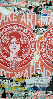 Make art not war Pink