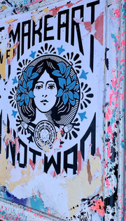 Make art not war White