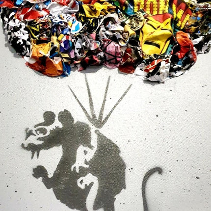 Parachuting Rat - Tribute to banksy - Lasveguix