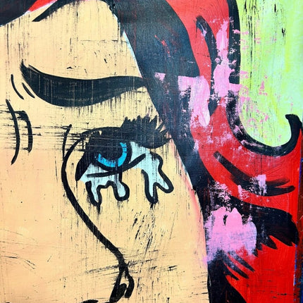 Rare Lichtenstein Street Art Girl 2 - Freda People
