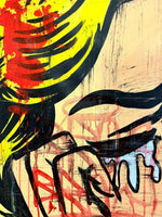 Rare Lichtenstein Street Art Girl - Freda People
