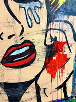 Rare Lichtenstein Street Art Girl - Freda People