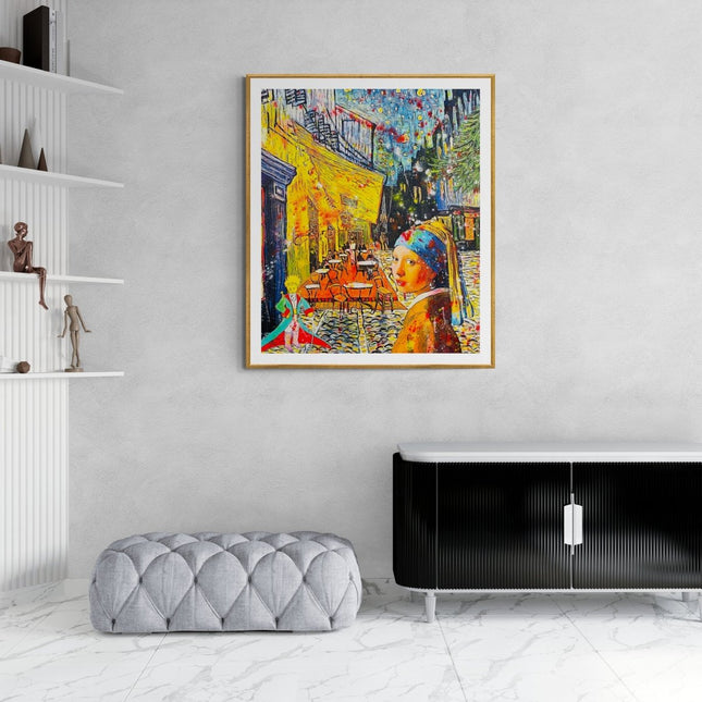 The Pearl Girl And Petit Prince in Van Gogh Coffee - Joaquim Falcó